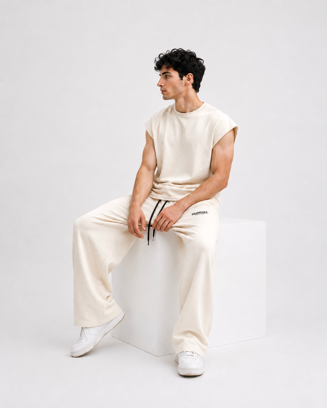 Cream Basic Tracksuit