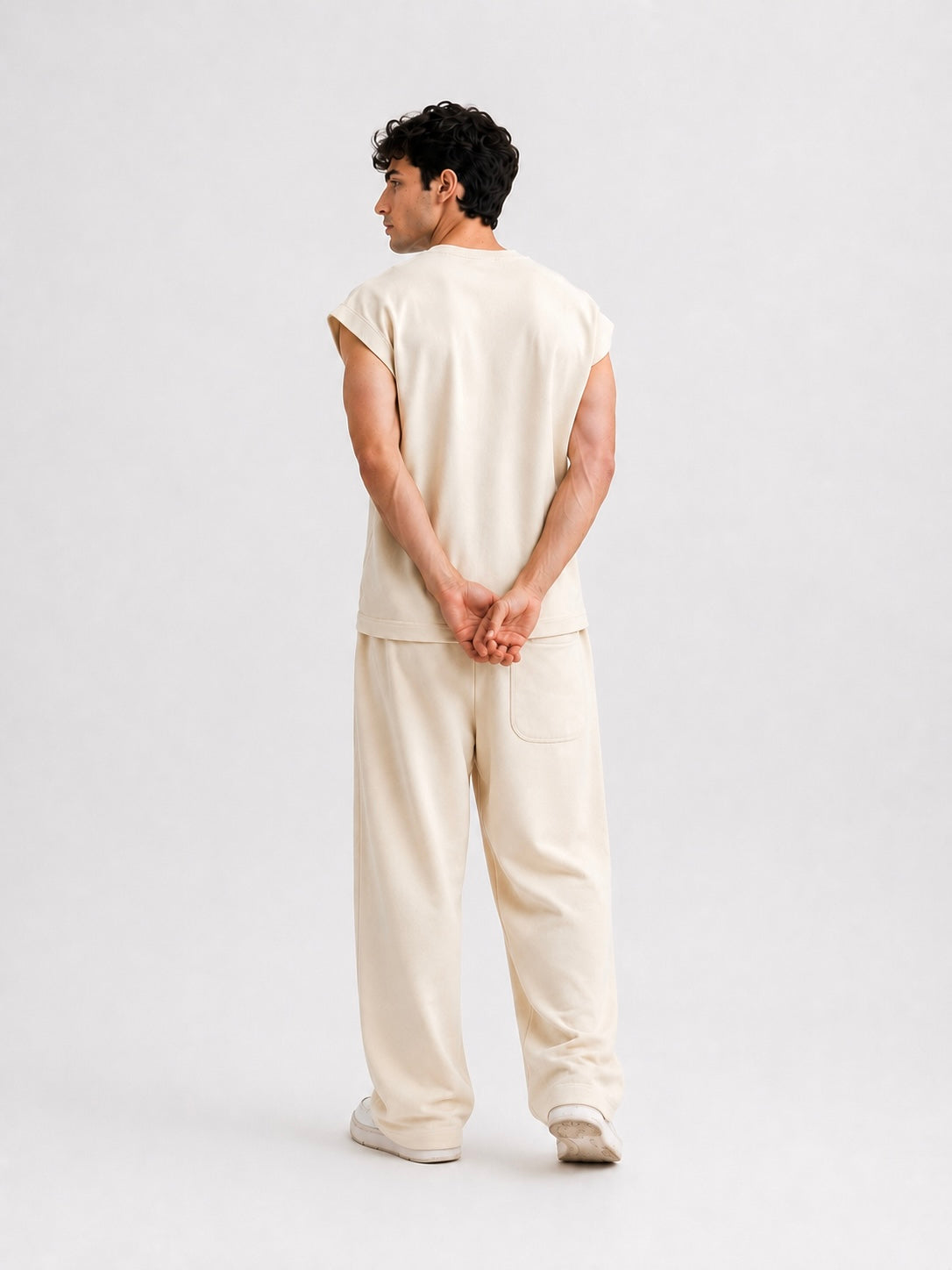 Cream Basic Tracksuit