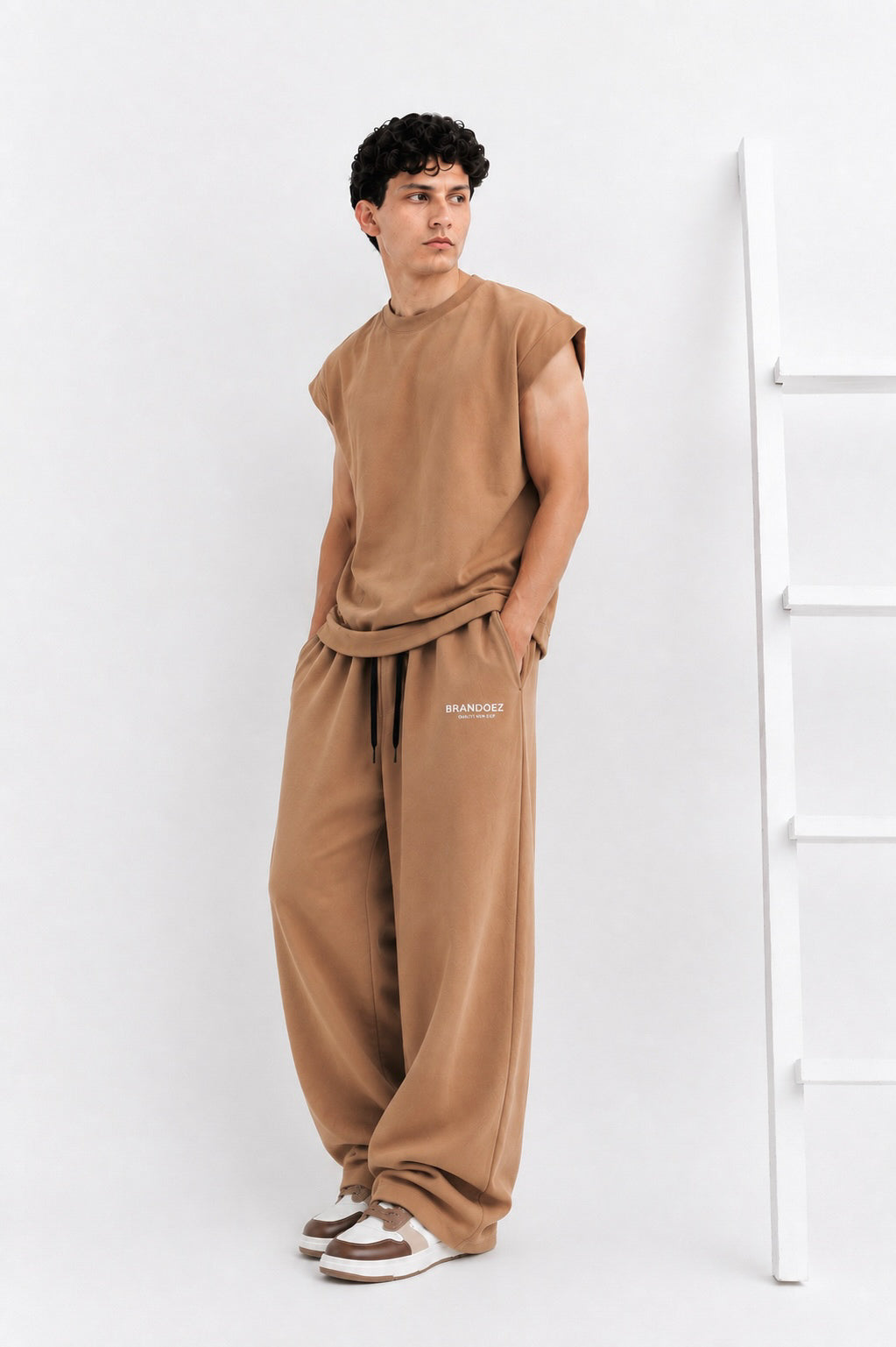 Beige Basic Tracksuit